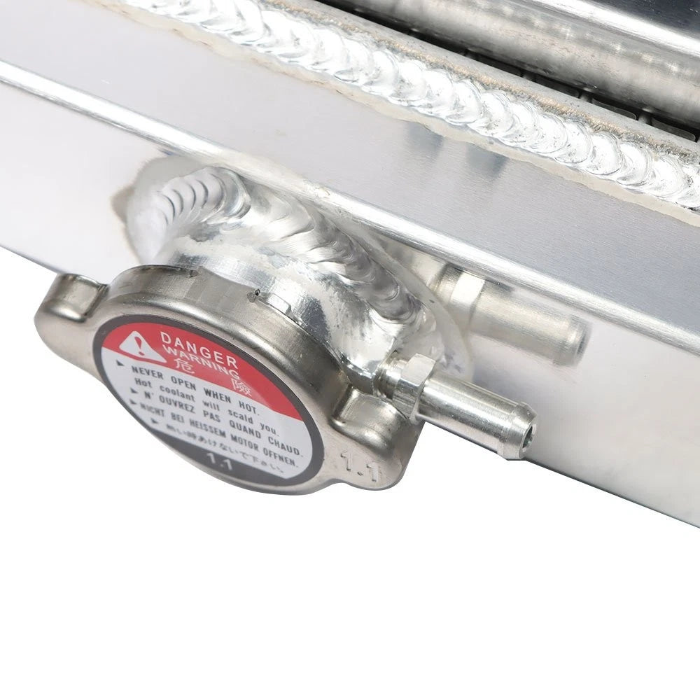 2-Row Aluminum Racing Radiator with 12V Fan Shroud for Subaru Impreza WRX STI (2002–2007)