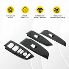 4X Carbon Fiber Look Inner Window Switch Panel Covers for Honda Accord (2018–2022)