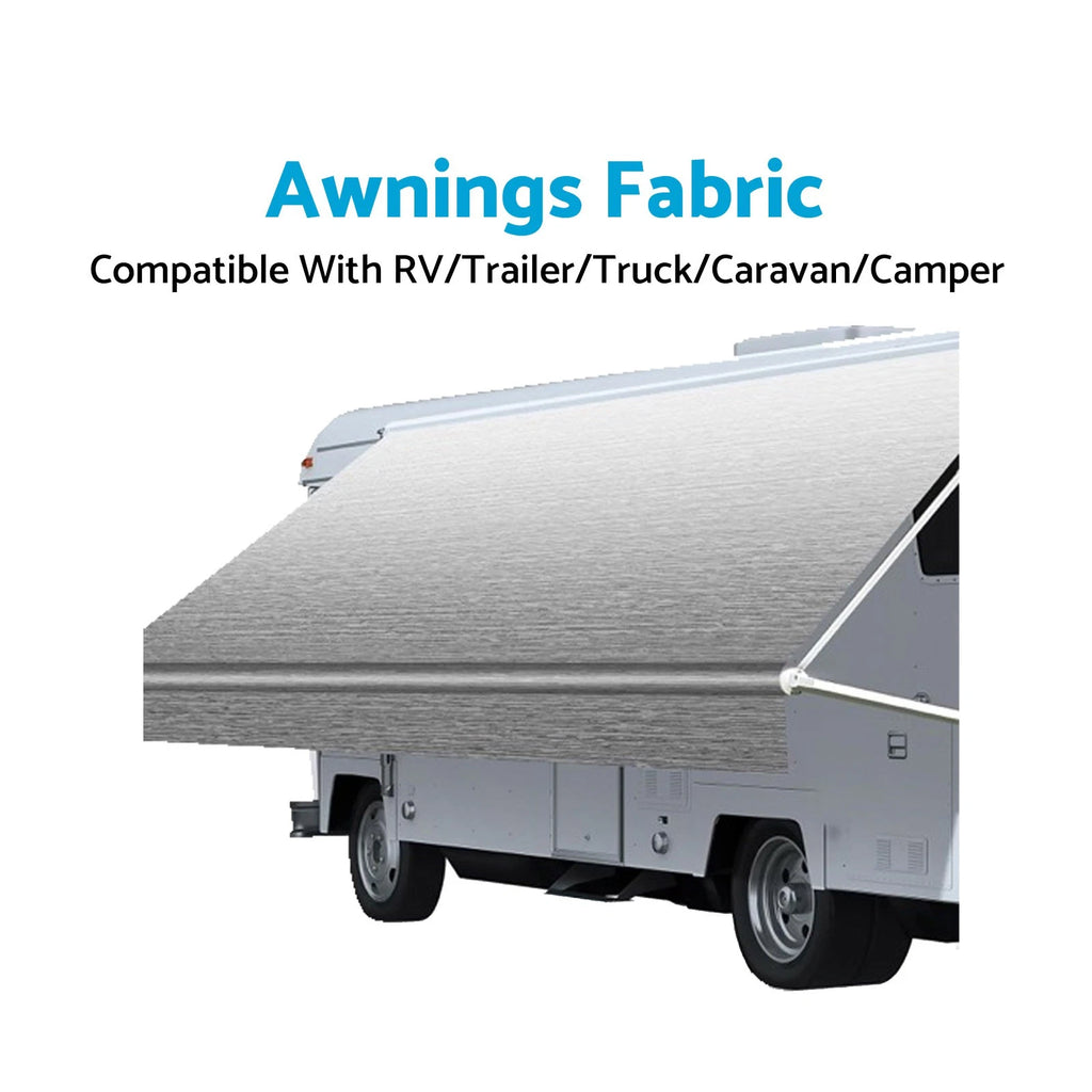 Awning Fabric for RV Trailer Caravan Truck (14 FT, Waterproof Vinyl)