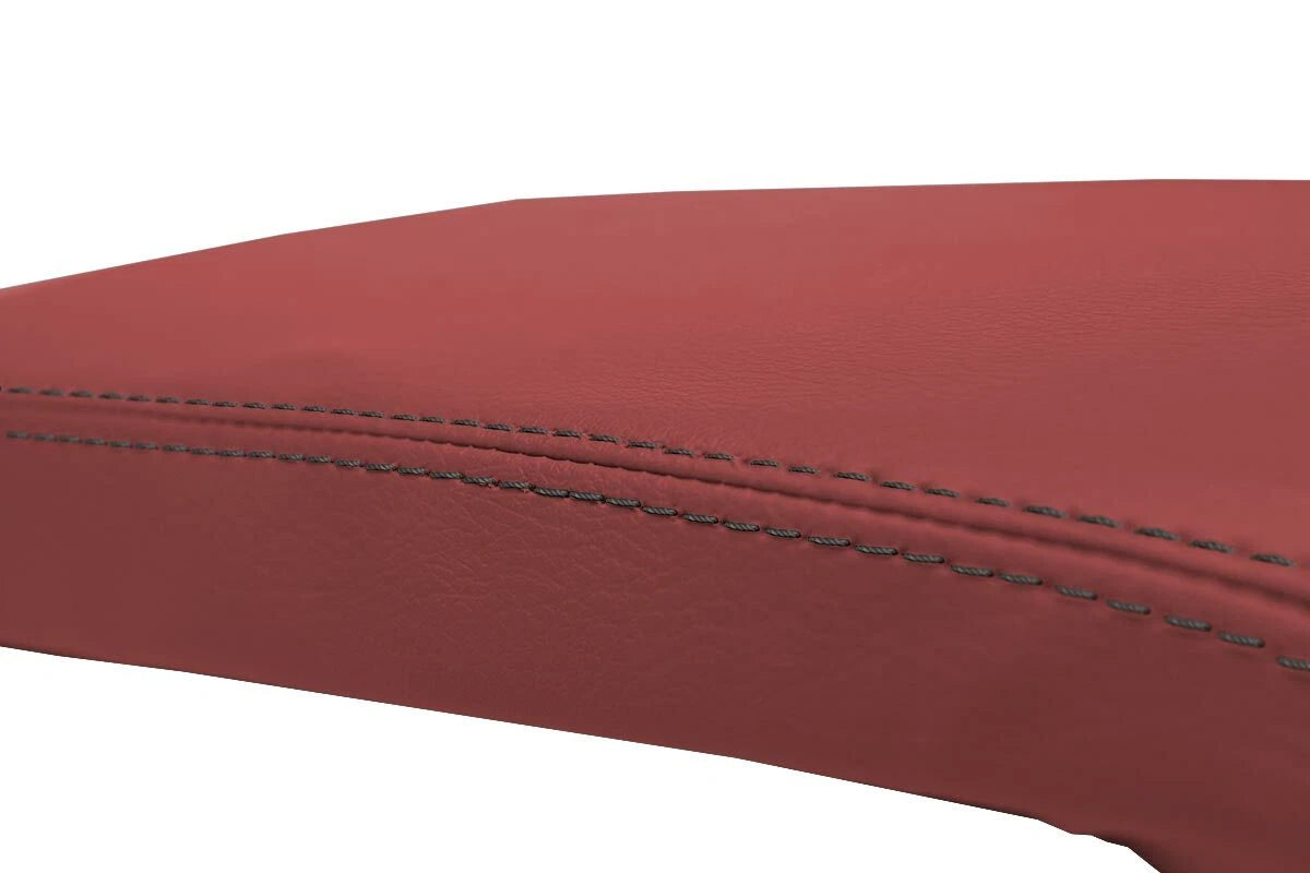 Leather Console Pull Over Cover for Nissan 300ZX (1984–1989) Red Black Stitch
