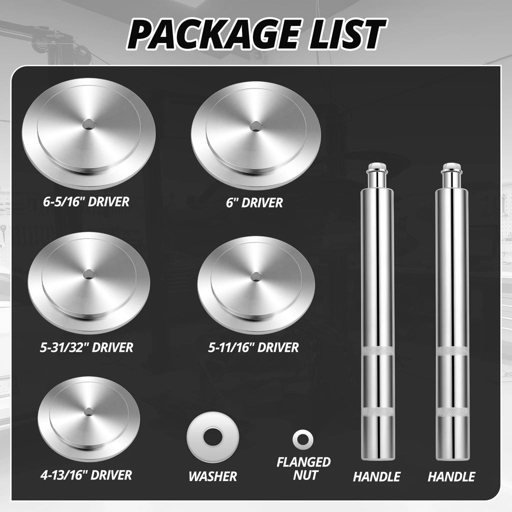 Set of 5 Aluminum Hub Seal Installers for Class 7&8 Trucks