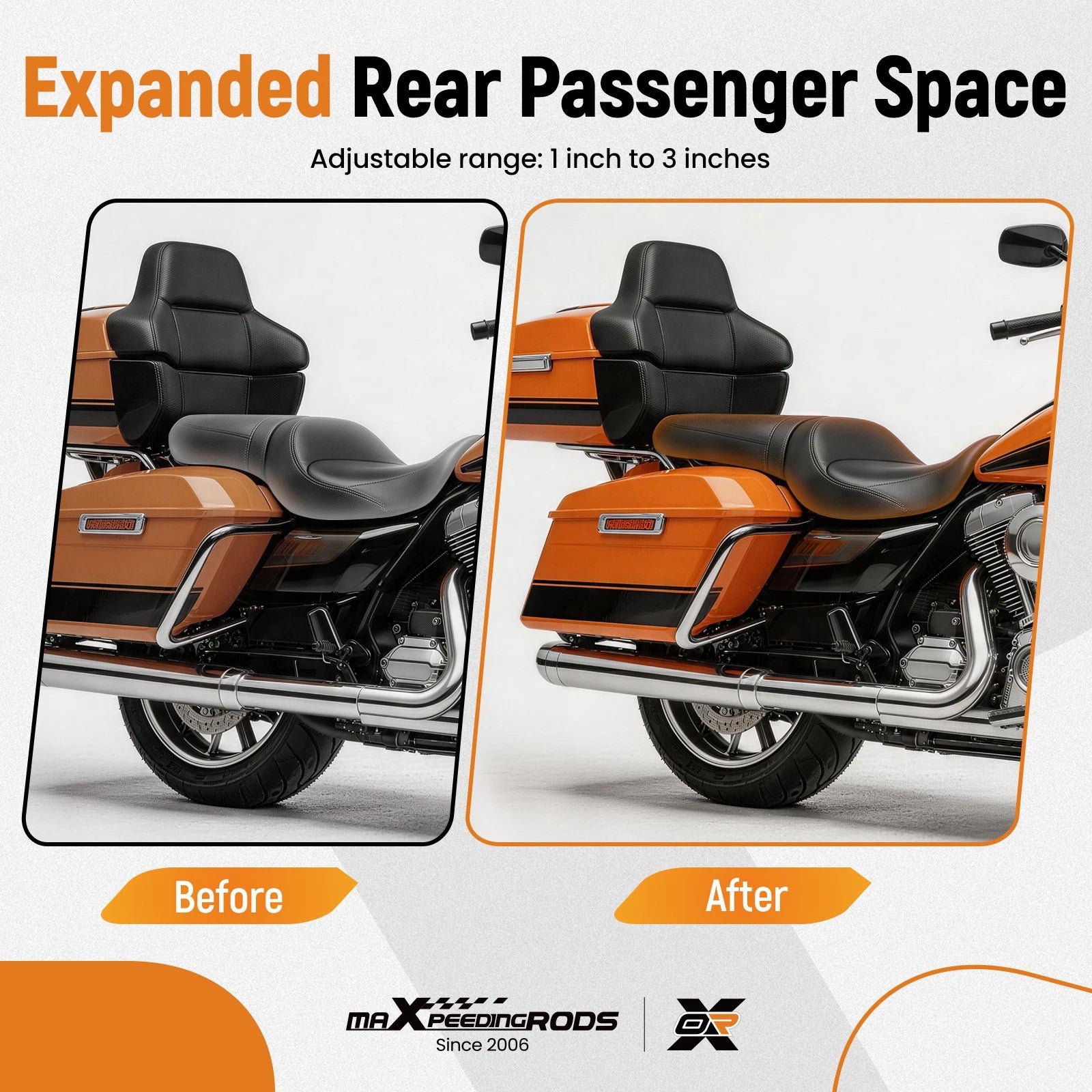 1"-3" Tour-Pak Trunk Luggage Relocator Mount for Harley Electra Glide (2014–2025)