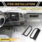 Set of 2 Carbon Fiber Dashboard Side Air Vent Trim for Toyota Tacoma (2024)