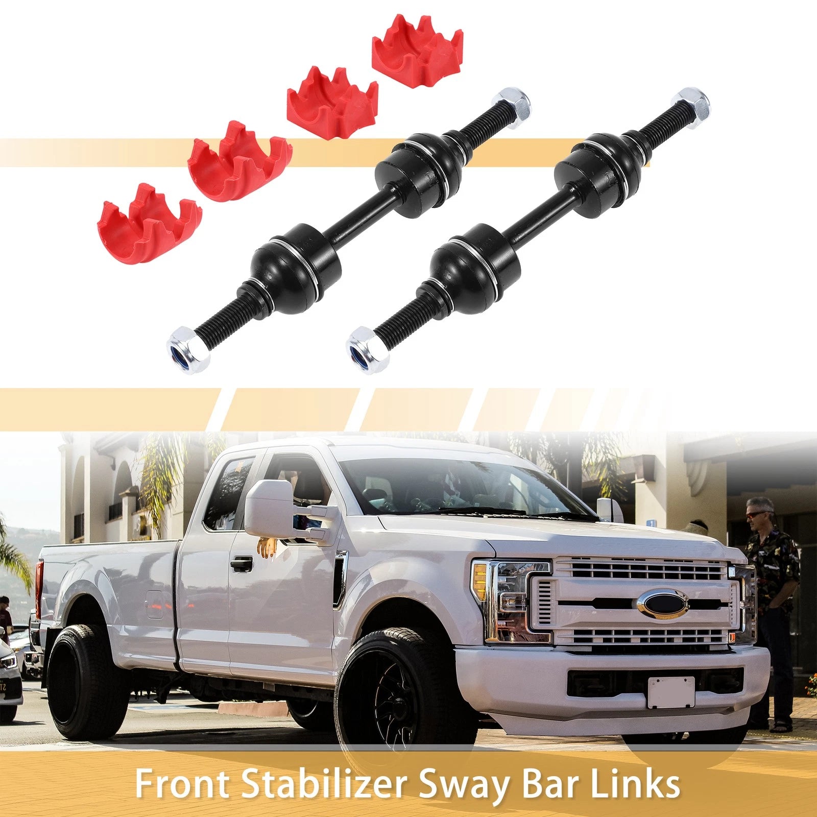 Set of 2 Front Stabiliser Sway Bar Links with Bushing for Ford F-150 (No.K750074)