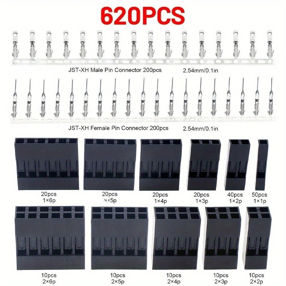 620Pcs Wire Terminal Connector Kit for Electronics Projects
