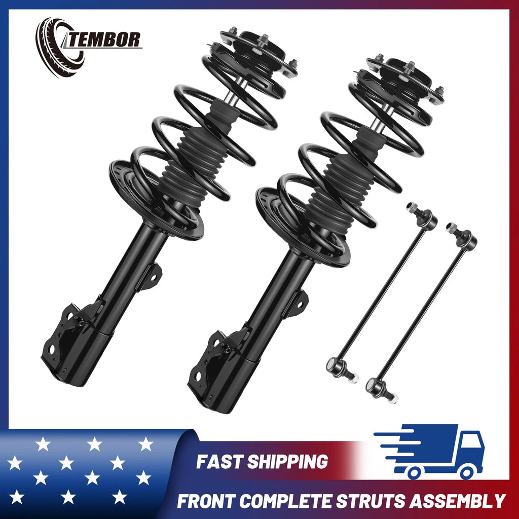 Front Shock Struts & Sway Bar Links for 2010–2013 Toyota Highlander