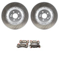 Front Drilled-Slotted Rotors & Disc Brake Pad Kit for Mercedes W222 S63 S65 AMG (2014–2020)