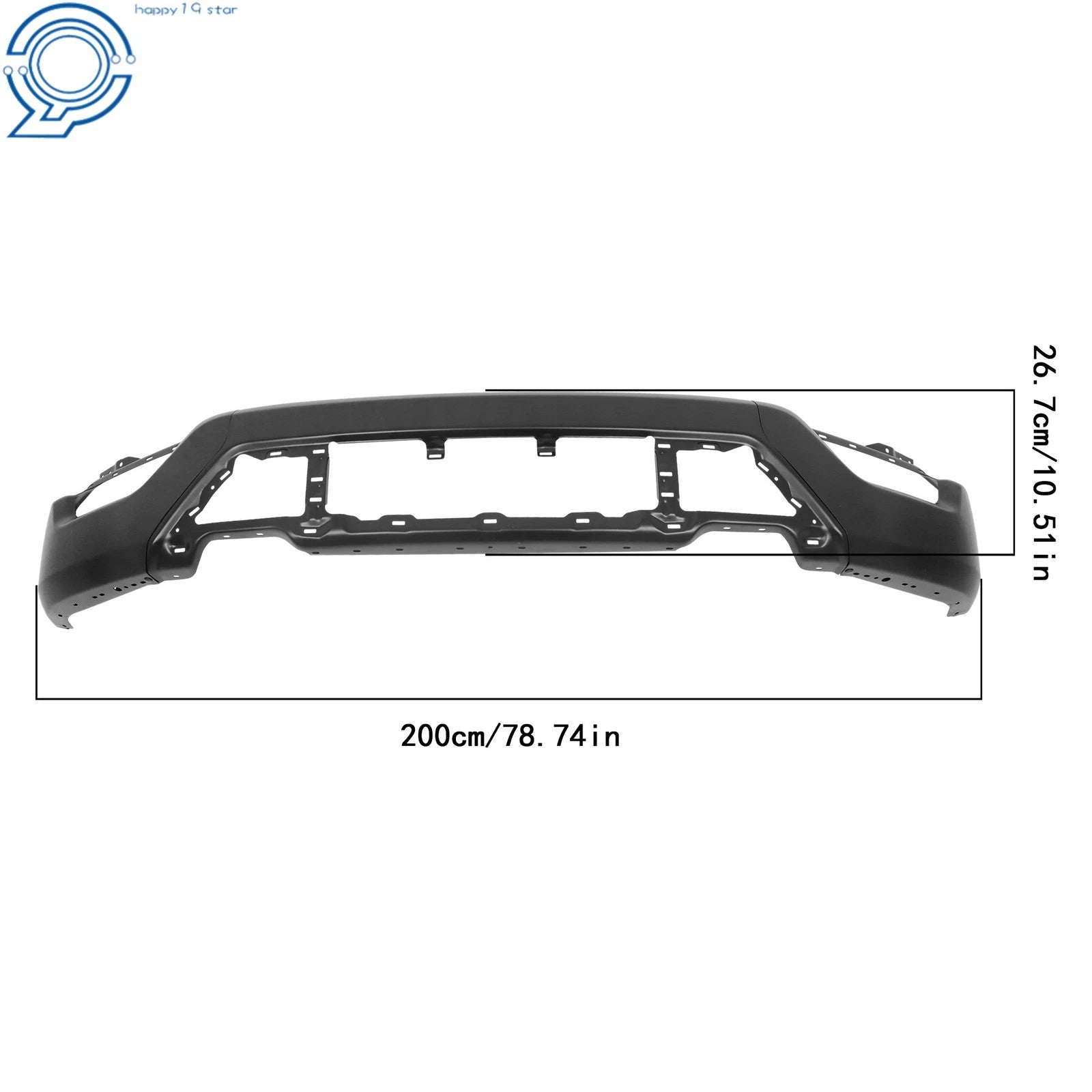 Black Split Front Bumper Face Bar for Ford F150 (2021-2023)