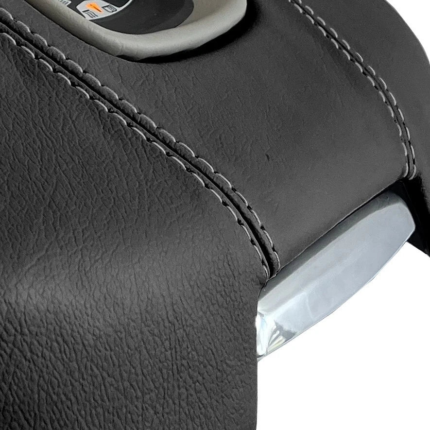 Leather Console Armrest Cover for Cadillac Escalade (2015–2020) Gray Stitch
