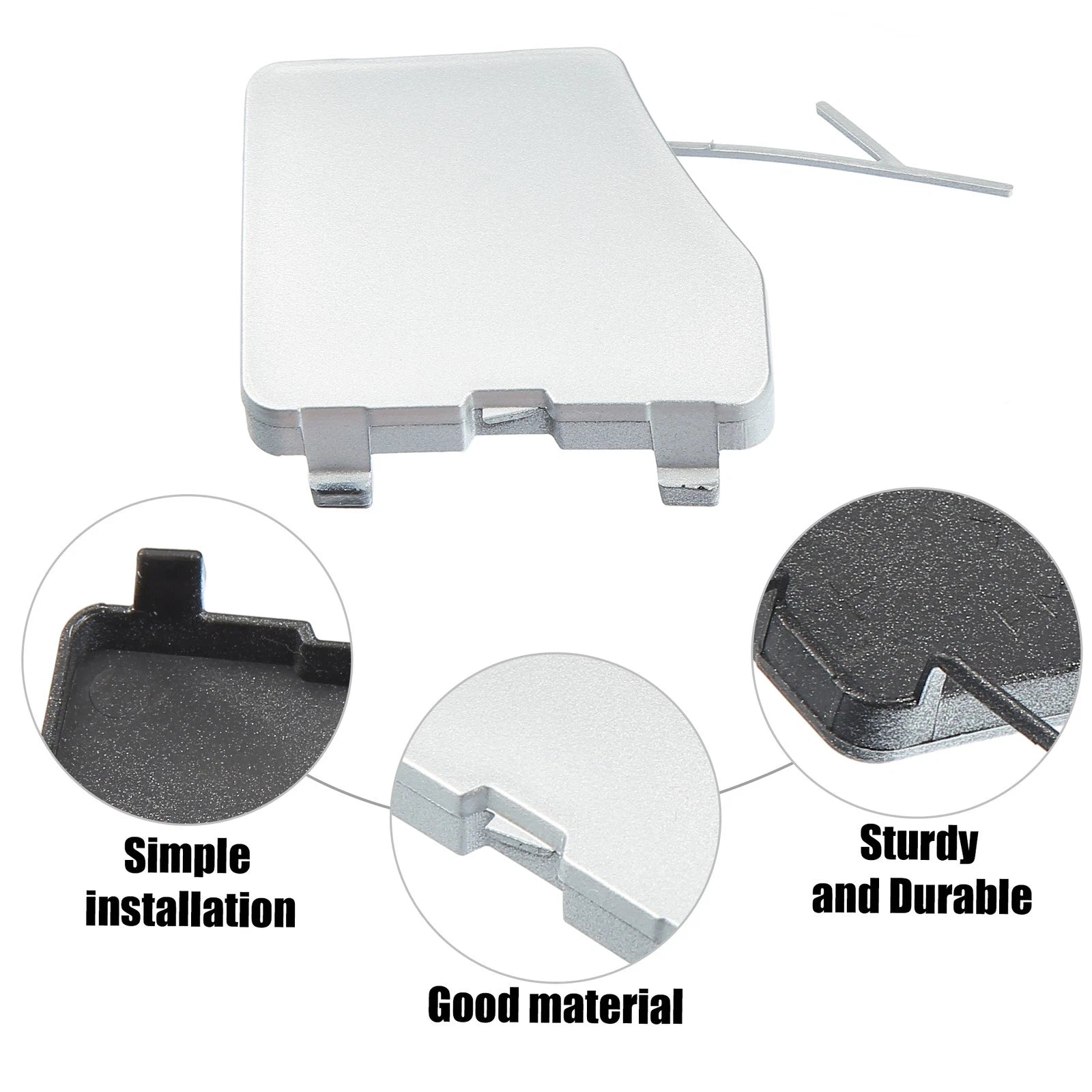 Front Right Tow Hook Cover for Subaru Forester (2015–2018) 718844975360 Silver