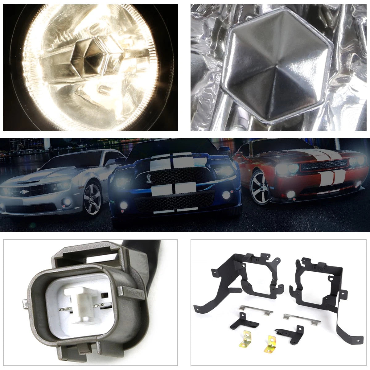 Clear Lens Fog Lights with Bezel for Honda Pilot (2003–2005)