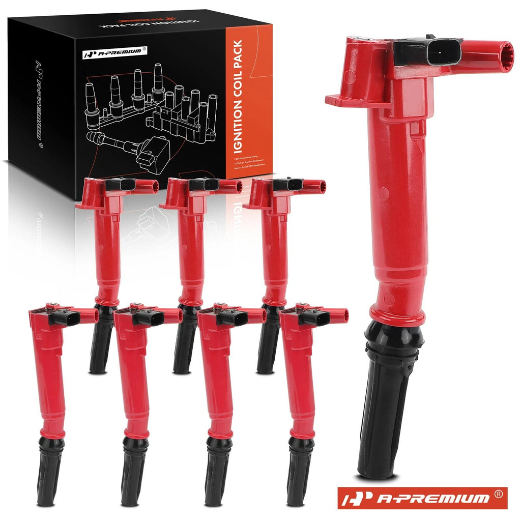 8x Red Ignition Coil for Ford F-150 F-250 F-350 Super Duty (2010–2014)