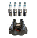 Denso Ignition Coil & 4 Iridium Spark Plugs Kit for Mercury Ford L4