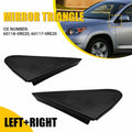 Pair Side Black Mirror Corner Triangle Bezel Covers for Toyota RAV4 (2009–2012)