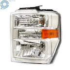 Left Headlight for Ford E150 E250 E350 E450 (2008-2014) Chrome Halogen