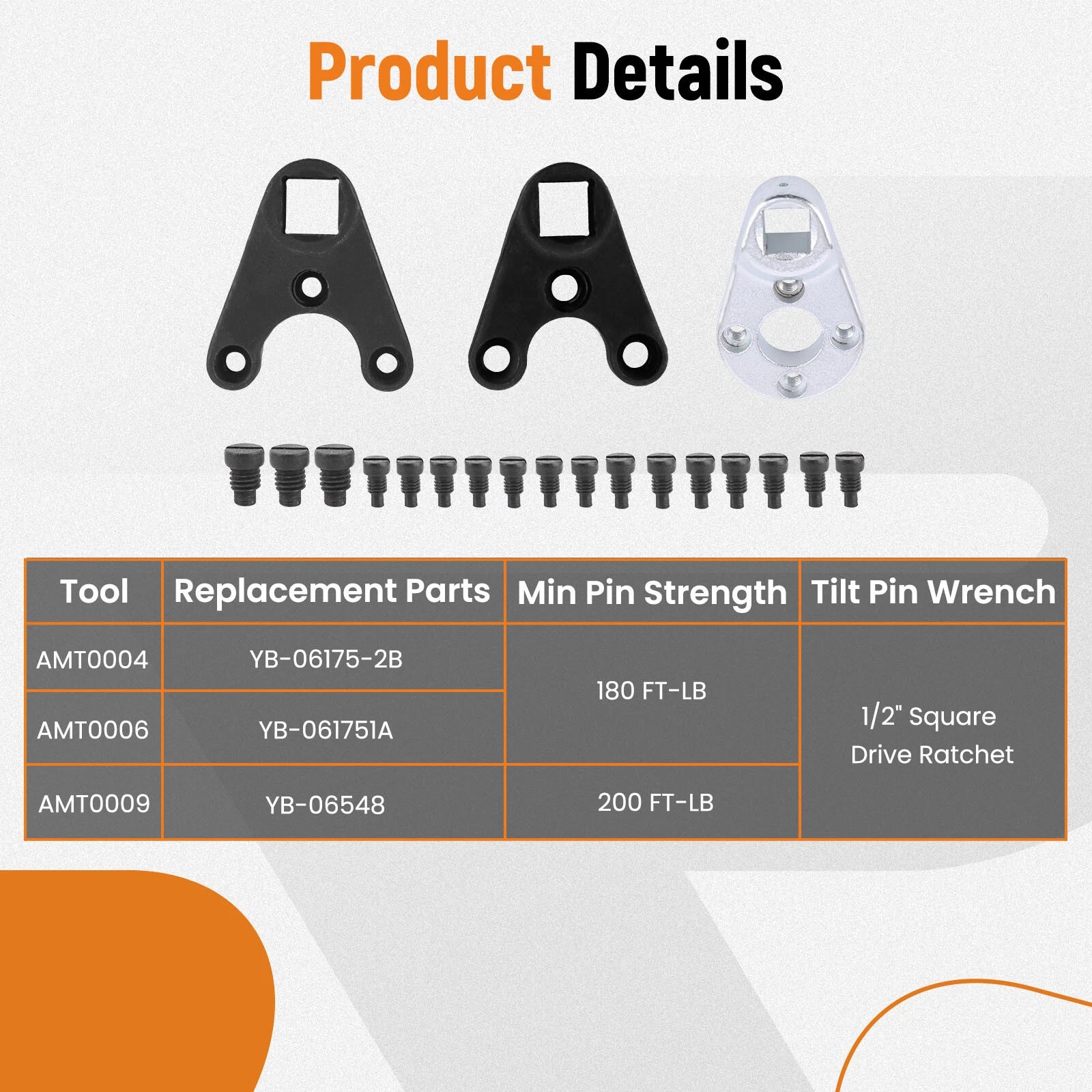 Outboard Trim/Tilt Pin Wrench Tool Set for Yamaha F115-F150 (MT0004 YB-06175-2B)