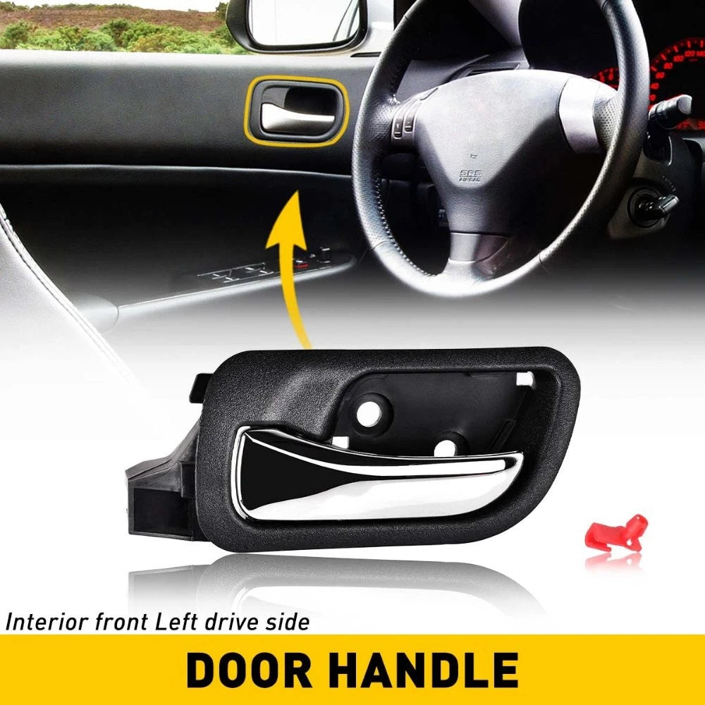 Set of 2 Front Inside Black Door Handles for Honda Accord (2003–2007)