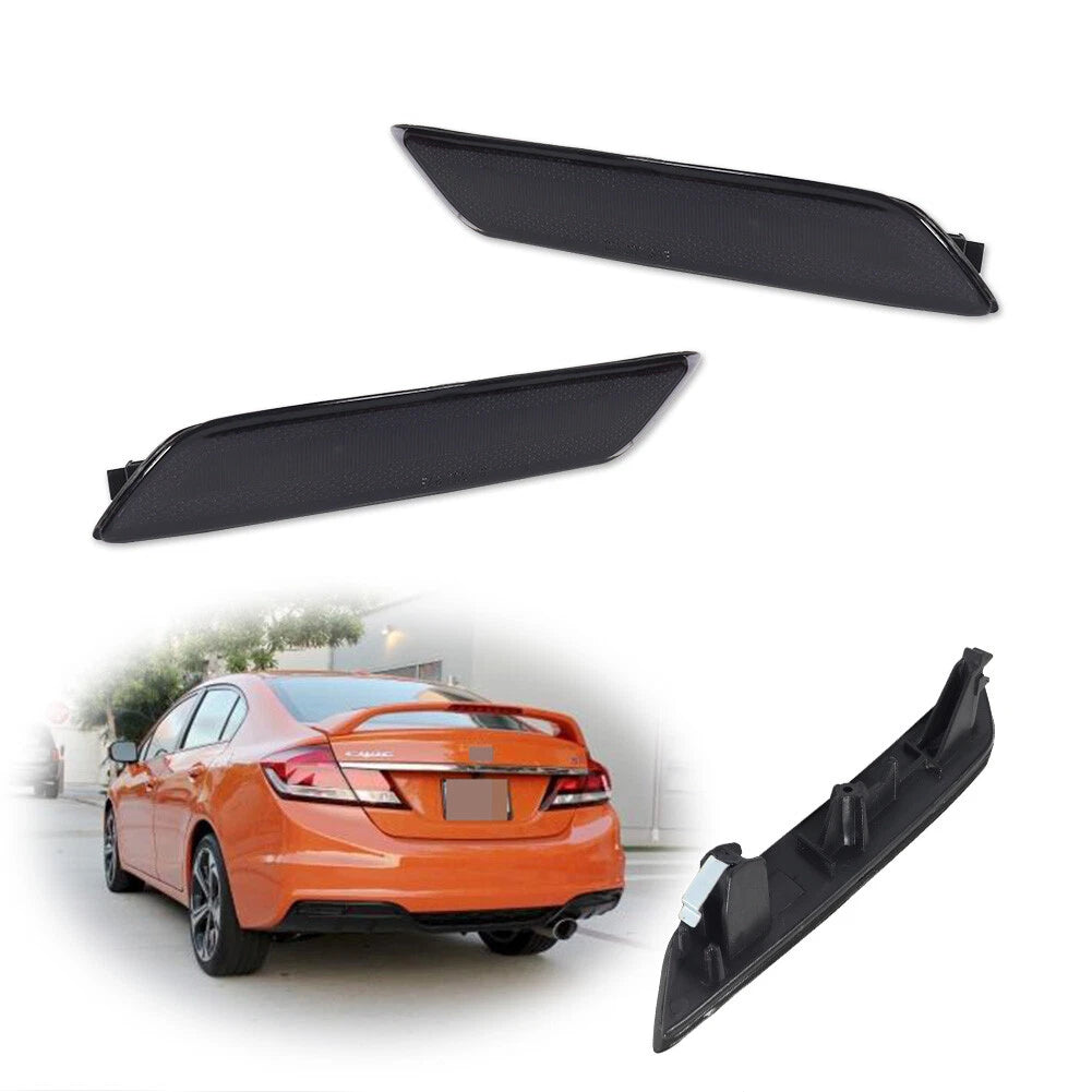Smoke Bumper Reflector Set for Honda Civic (2013–2015)