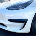 Gloss Black Bumper Side C Canards Covers Trims for Tesla Model 3 (2017–2023)