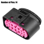 Set of 1 No.1J0973737A Headlight 14 Pin Plug Female Connectors for VW Audi