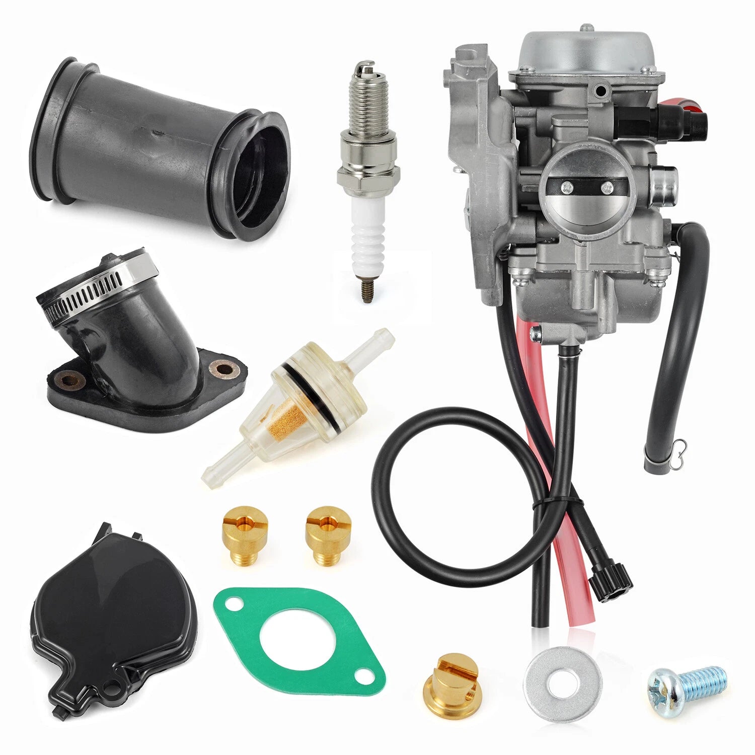 Carburetor, Intake Manifold & Spark Plug for Arctic Cat 250 2x2 4x4 (2002–2005)