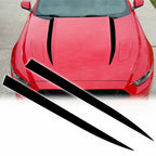 Cowl Hood Spears Stripe Vinyl Decal Graphics for Ford Mustang (2015–2023)