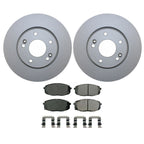 Front Brake Kit 280mm Disc Rotors & Akebono ProACT Pads for Kia Soul (2010–2023)