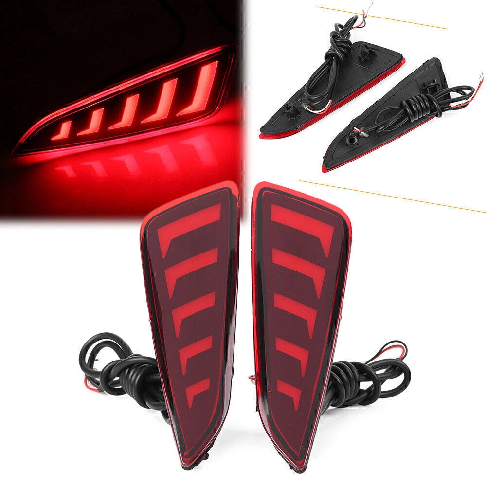 2X LED Rear Bumper Lamps for Toyota CHR (2016–2018)