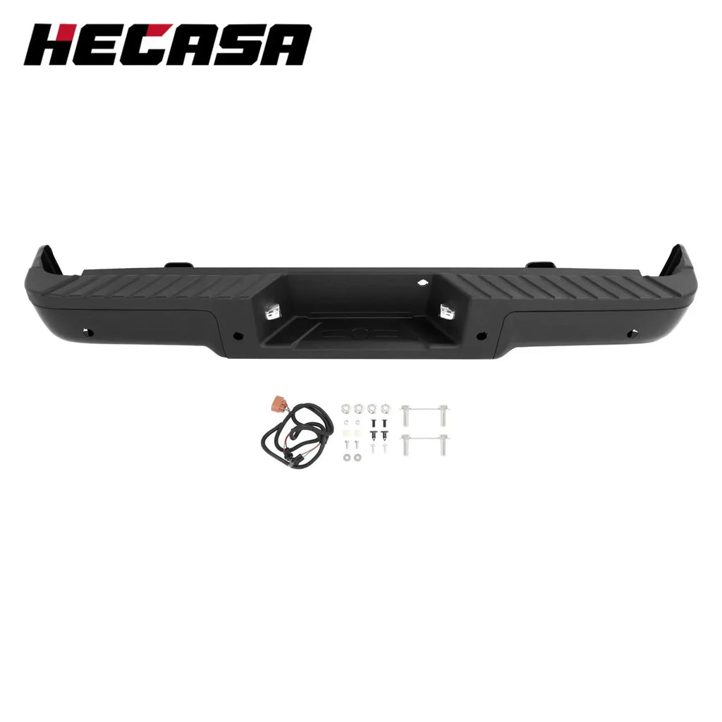 Rear Bumper Assembly Black Steel w/Sensor for Ford F150 (2009–2014)