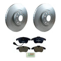 Hella Front Rotors & Bosch QuietCast Disc Brake Pads Kit for Q3, Passat (2011–2021)