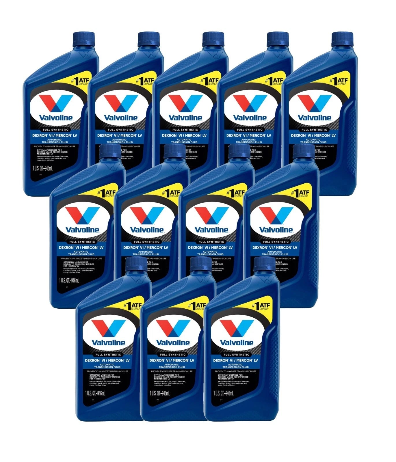 Set of 12 Quarts DEXRON VI/MERCON LV Full Synthetic ATF