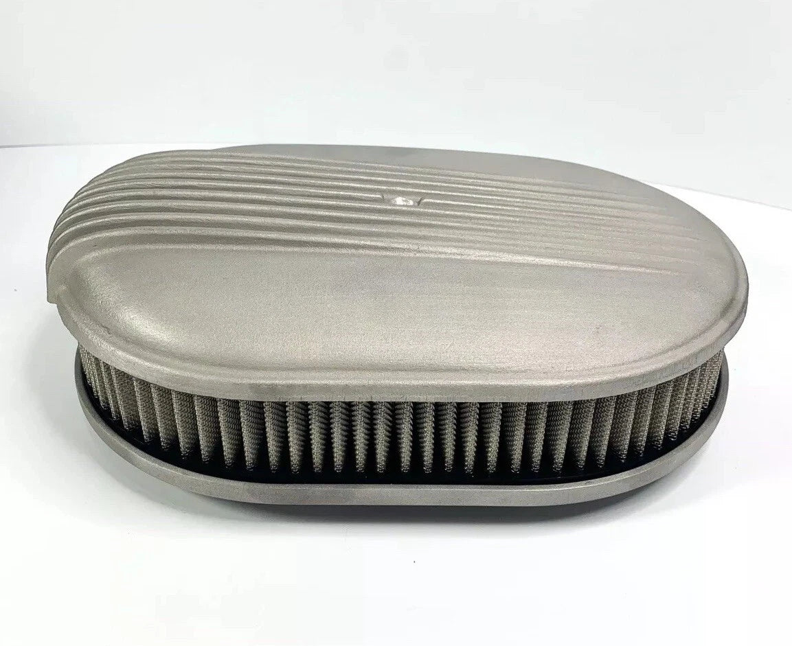 Oval Air Cleaner 12 Inch Finned Replacement for Universal Hot Rod (1960–2025)