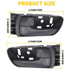 Inner Door Handle Set for Toyota Sienna (V) - Gray Front Left Right