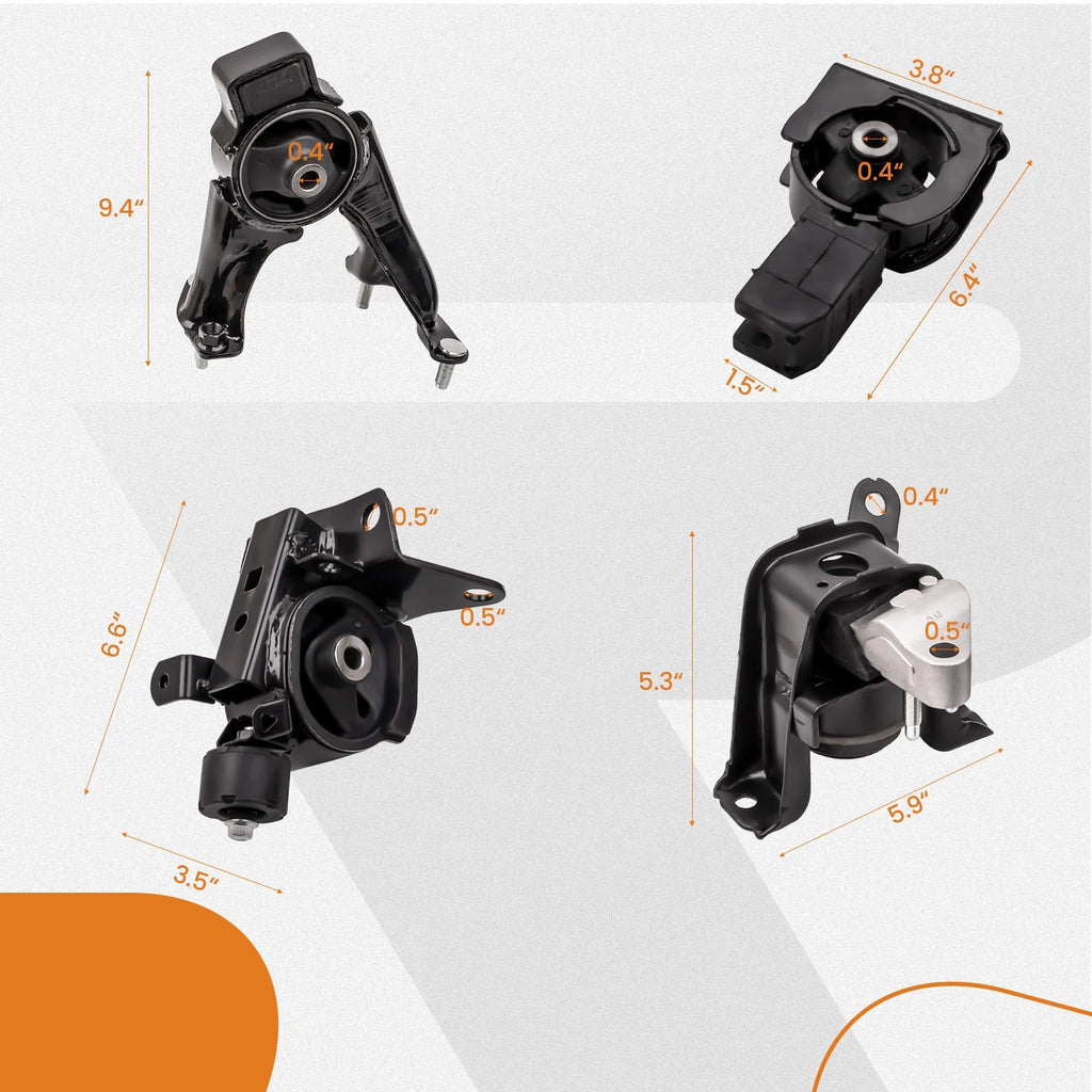 Set of 4 Engine Motor & Auto Trans Mounts for Pontiac Vibe 1.8L (2003–2008) A4218