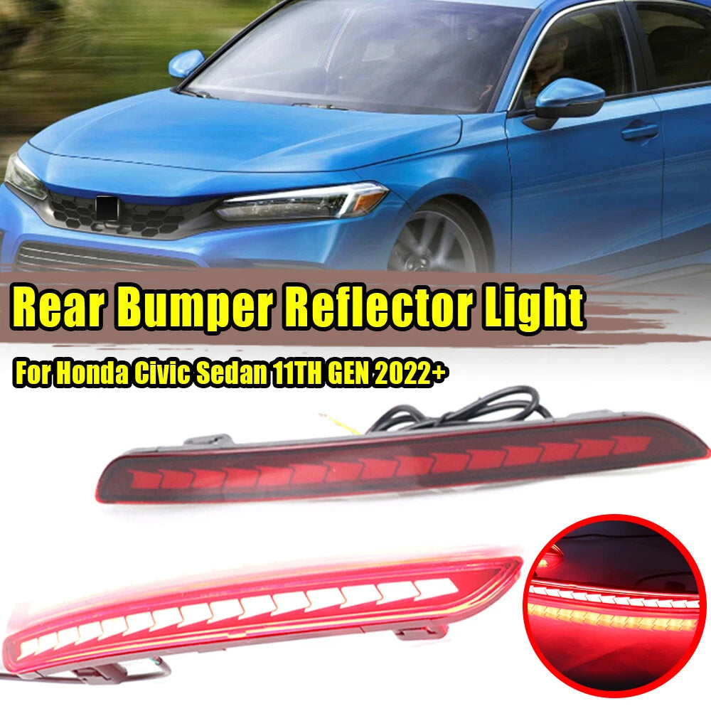 LED Rear Bumper Reflector Fog Light for Honda Civic Sedan (2022–2023)