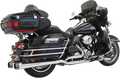 Bassani True-Dual Down Under Exhaust for Harley Touring (2009–2016) Chrome Megaphone