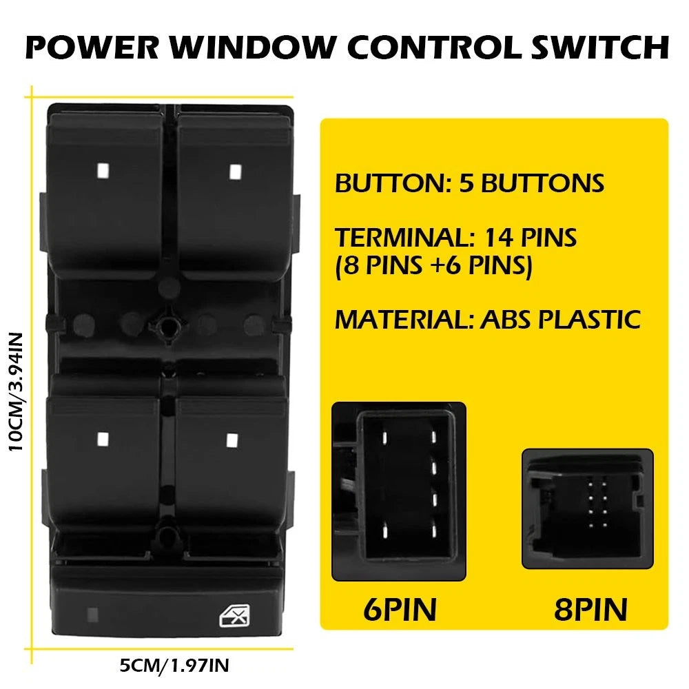 Power Window Switch for Chevrolet Silverado/GMC Sierra (2007–2014)
