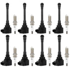 Set of 8 Ignition Coils & Spark Plugs for Nissan Titan (2017–2018)