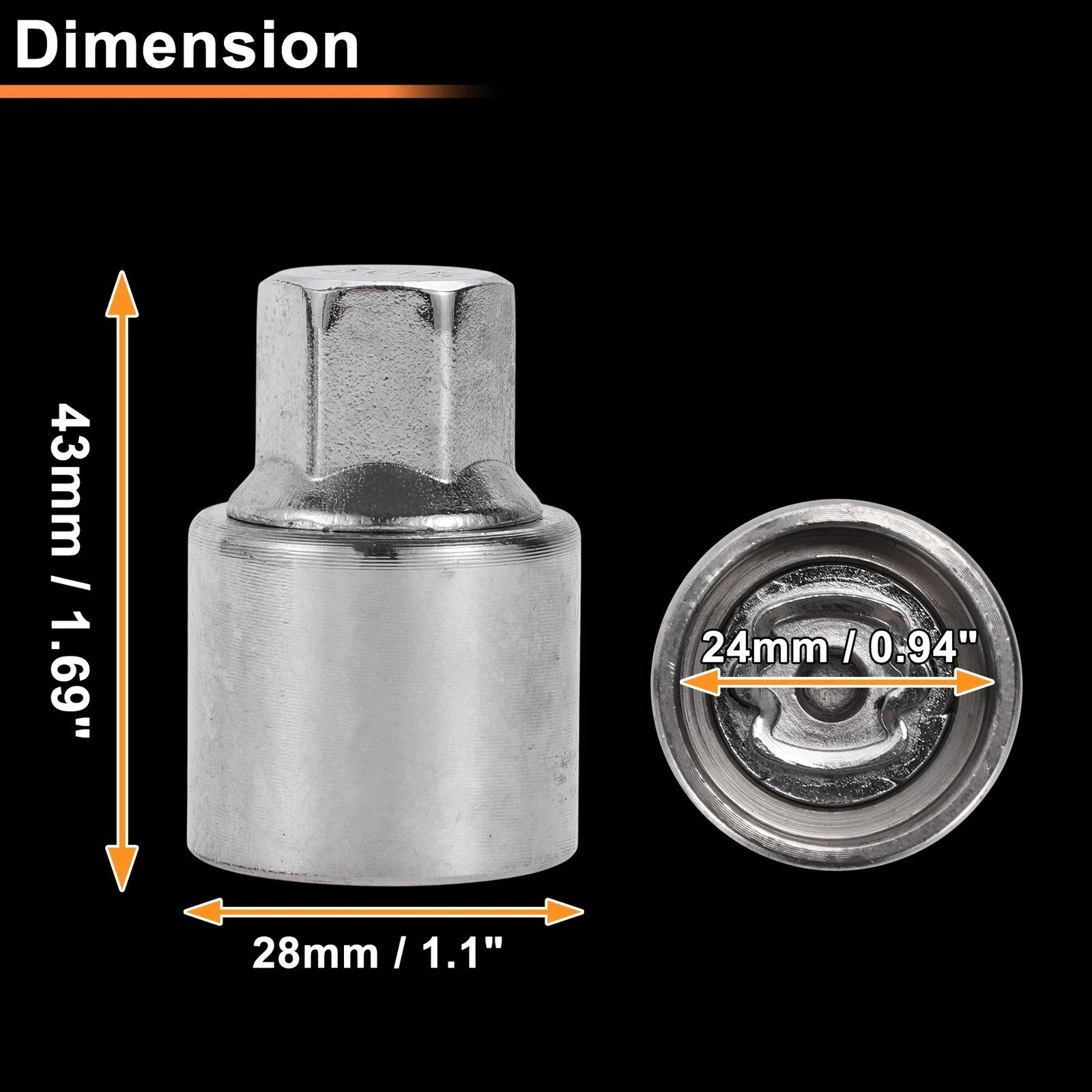 305 Wheel Lock Lug Nut for Mercedes-Benz (Locking Nut Key Socket)