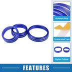 3pcs AC Mode Switch Knob Ring Cover for Nissan Rogue (2021–2022) Blue