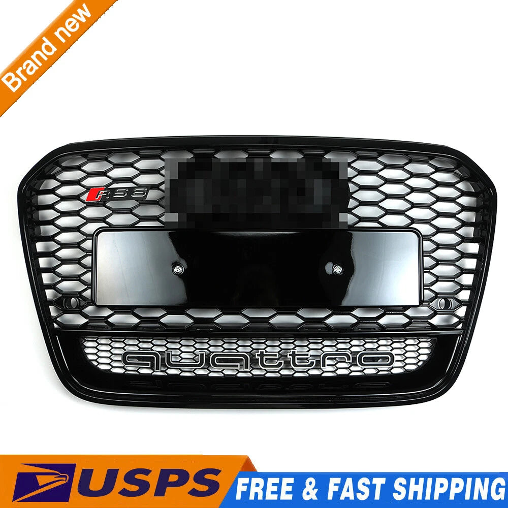 RS6 Style Front Mesh Honeycomb Grille for Audi A6/S6 C7 (2012–2015)