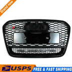 RS6 Style Front Mesh Honeycomb Grille for Audi A6/S6 C7 (2012–2015)