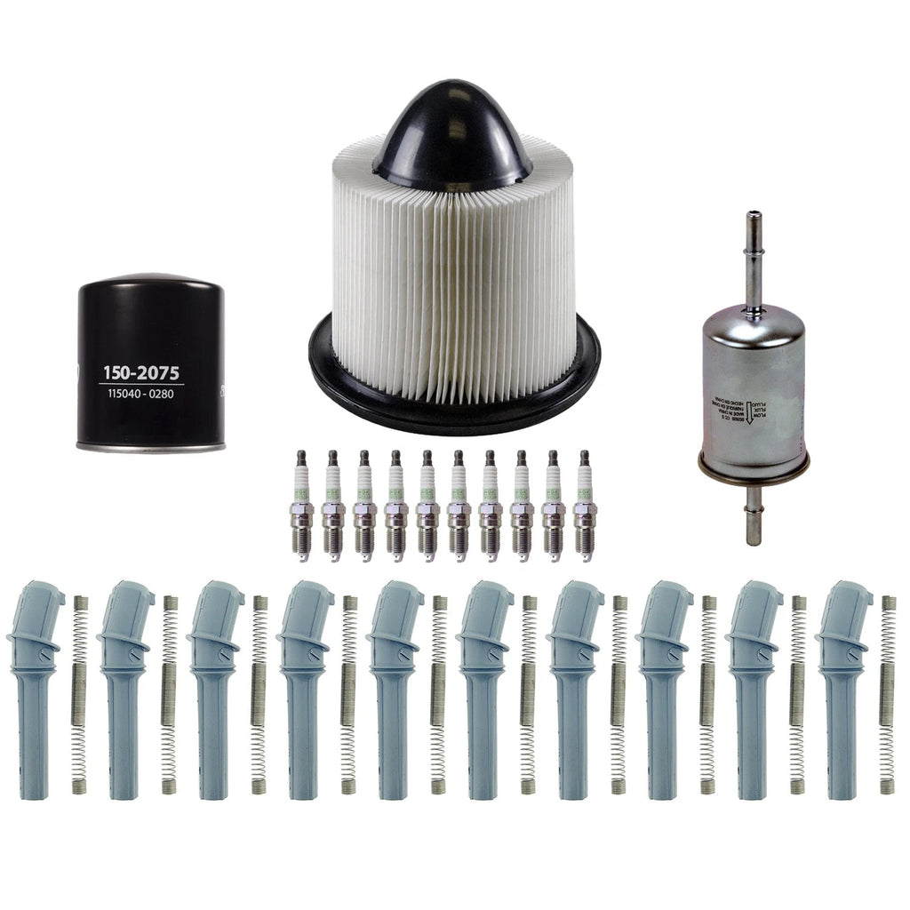 Tune Up Kit with 10 NGK Spark Plugs & Boots for E-Series F-Series (6.8 V10)