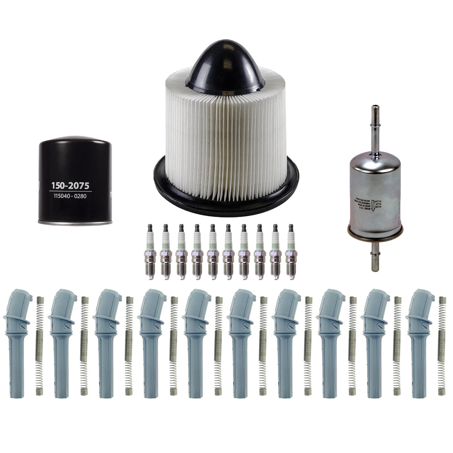 Tune Up Kit with 10 NGK Spark Plugs & Boots for E-Series F-Series (6.8 V10)