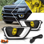Fog Lights Set of 2 for Chevy Colorado (2015–2019) Amber Lens + Switch + Bezel