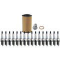 Wix Engine Oil Filter & Denso Spark Plugs Set for Mercedes C215 CL500 (2003)