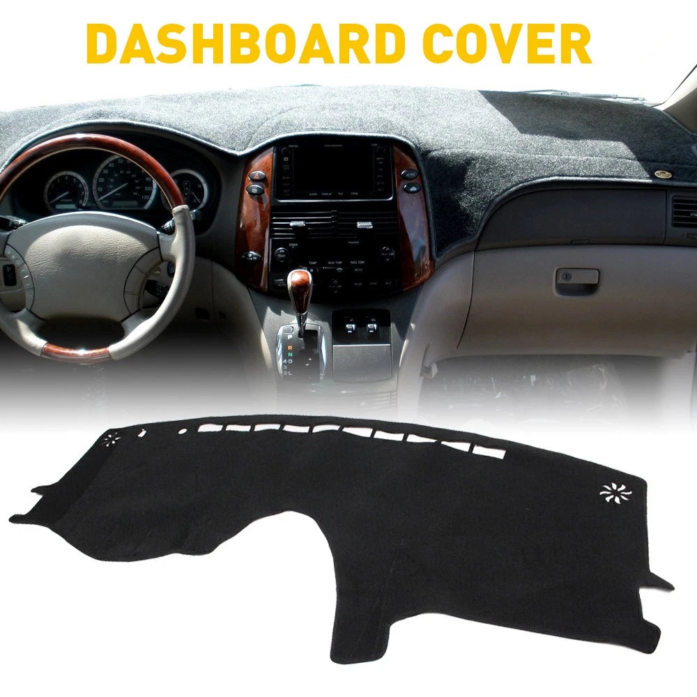 Dash Cover Mat Pad for Toyota Sienna (2004–2010) Black