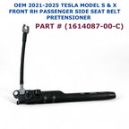 Front Right Seat Belt Pretensioner for Tesla Model S X (2021–2025) 1614087-00-C