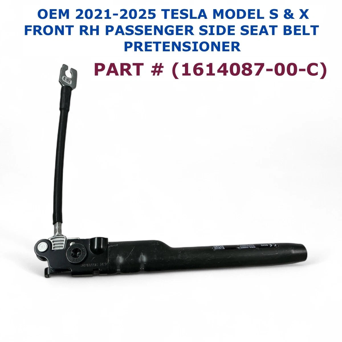 Front Right Seat Belt Pretensioner for Tesla Model S X (2021–2025) 1614087-00-C