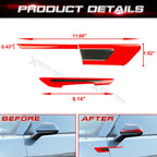 Red Reflective Rearview Mirror and Door Night Warning Stickers for Cars (-)